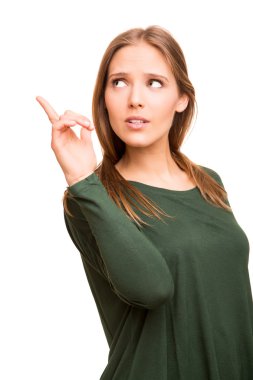 yukarı dönük güzel sarışın kadın