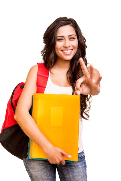 Jovem estudante feliz — Fotografia de Stock