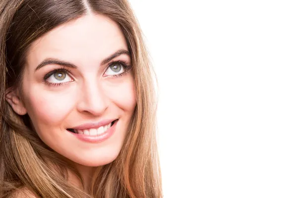 Portrait of a smiling young woman — Stock Photo, Image