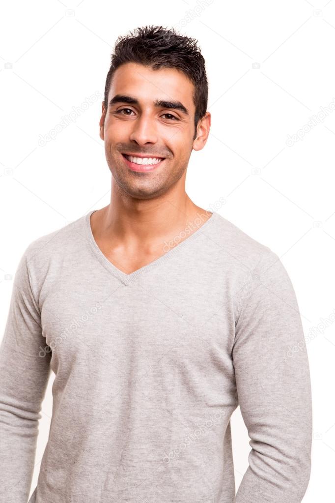 Smiling guy posing