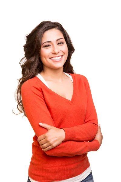 Young smiling woman posing — Stock Photo, Image