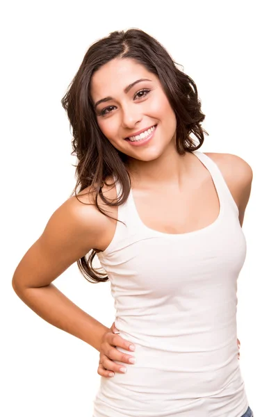 Young smiling woman posing — Stock Photo, Image