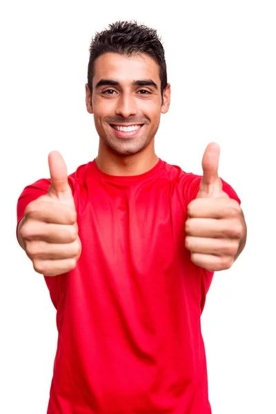 Man showing thumbs up — Stock Photo, Image