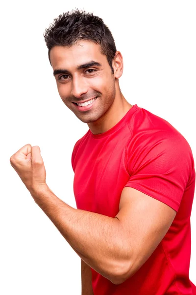 Hombre mostrando su gran forma — Foto de Stock