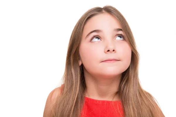 Dreaming beautiful little girl — Stock Photo, Image