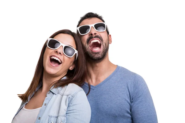 Retrato de um casal engraçado — Fotografia de Stock