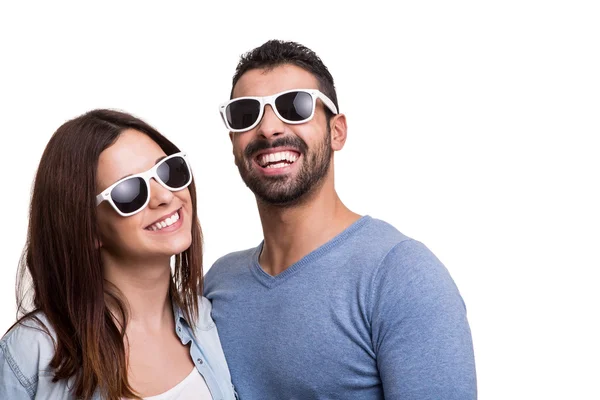 Retrato de um casal engraçado — Fotografia de Stock