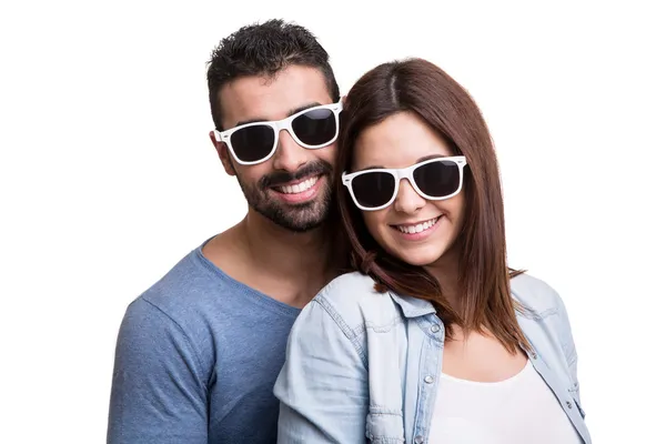Portret van een grappige paar — Stockfoto