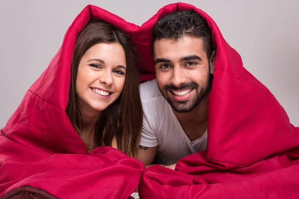 Paar in bed — Stockfoto