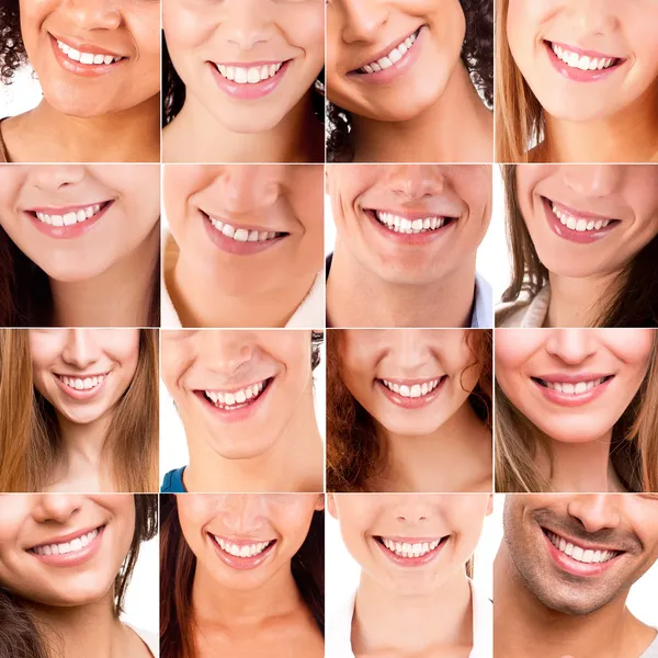 Collage of different smiles — Stock Photo, Image