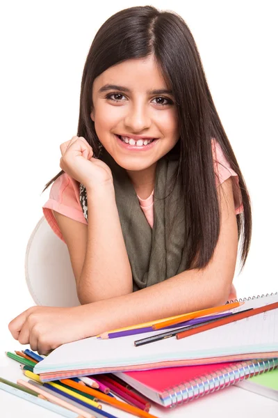 Little girl drawing — Stock Photo, Image