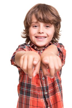 Çocuk işaretçi açık