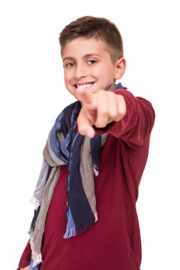 Çocuk işaretçi açık