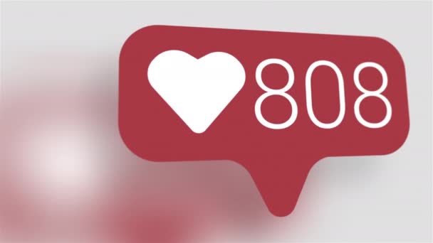 Dette Videoanimasjon Økende Antall Reaksjonstall Perfekt Når Man Snakker Sosiale – stockvideo