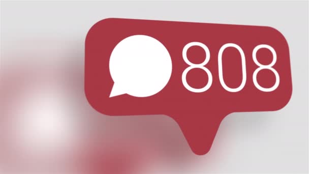 Dette Videoanimasjon Økende Antall Kommentarer Perfekt Når Man Snakker Sosiale – stockvideo
