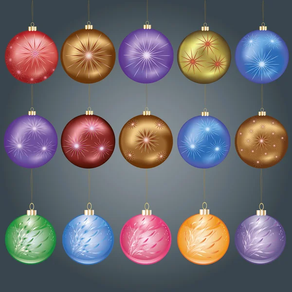 Set kerstballen — Stockvector