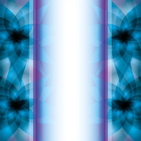 Abstrait bleu - fond violet avec des fleurs lis — Image vectorielle