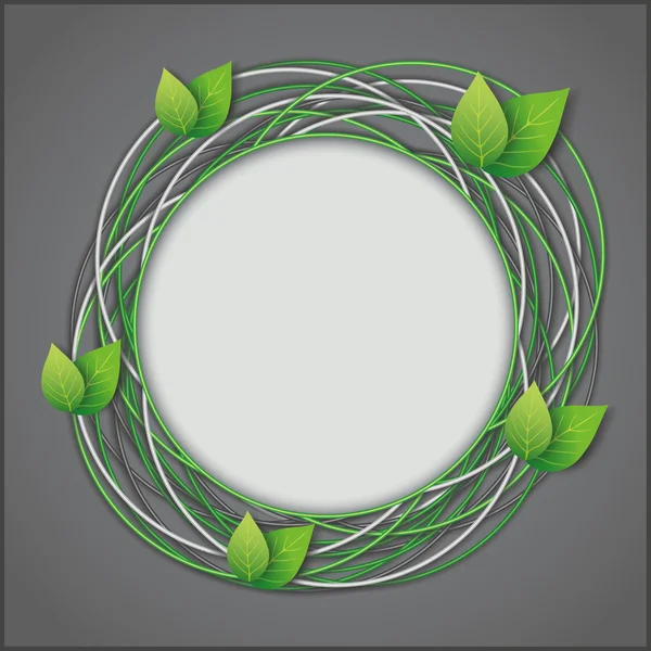 Resumen Eco fondo con hojas — Vector de stock