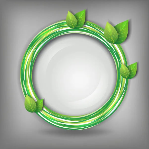 Fond éco abstrait avec feuilles — Image vectorielle