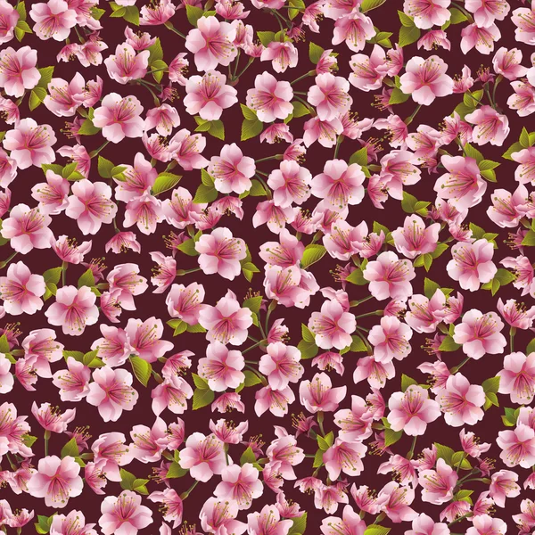 Arrière-plan motif sans couture avec fleur de sakura — Image vectorielle