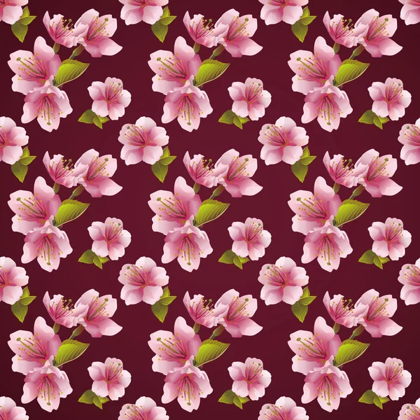 Seamless pattern background with cherry blossom — Stock Vector
