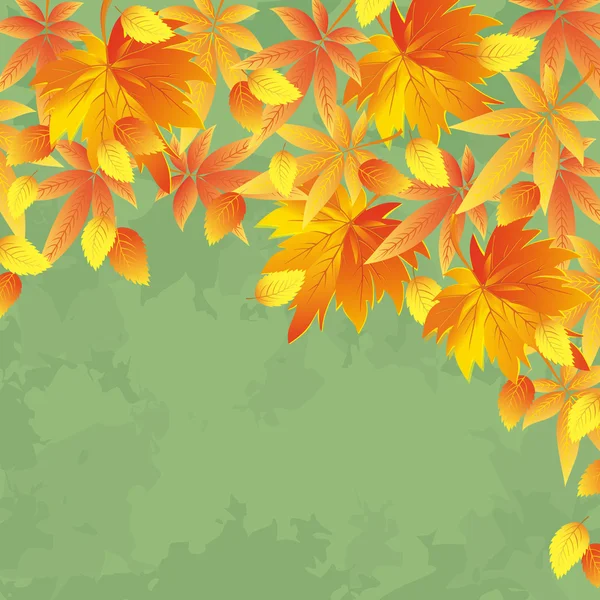 Vintage autumn background, leaf fall — Stock Vector