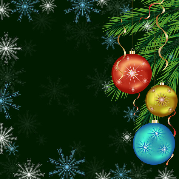 Celebratory background, New Year and Christmas card