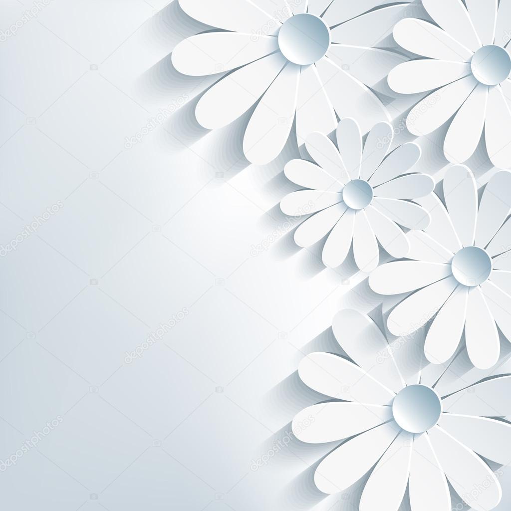 Stylish creative abstract background, 3d flower chamomile Stock Vector  Image by ©silvionka #33198921