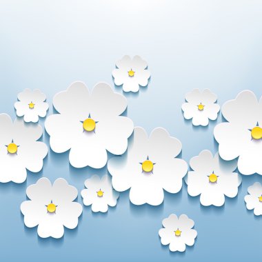 güzel çiçek arka plan ile 3d çiçek sakura