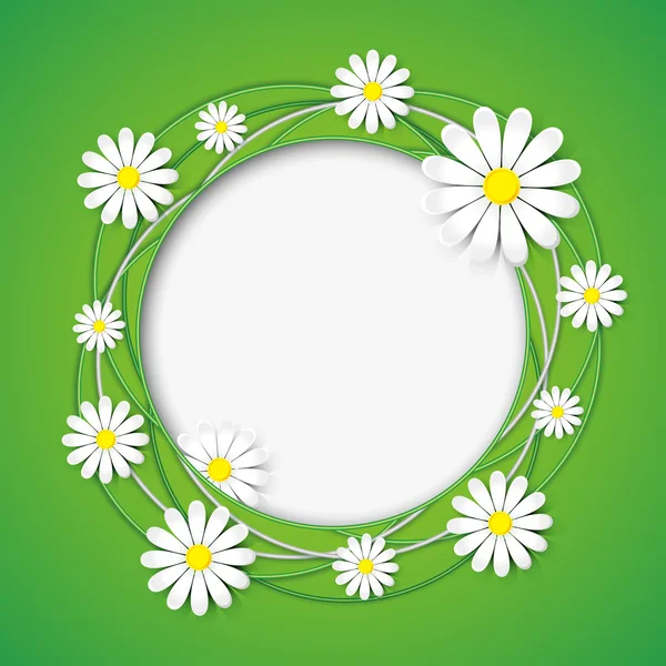 Creative abstract background with chamomile flower — Stock Vector