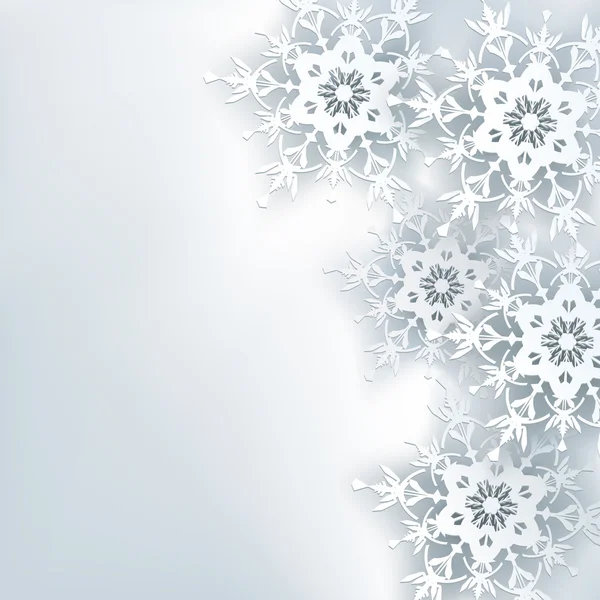 Fondo abstracto creativo con estilo, copo de nieve 3d — Vector de stock