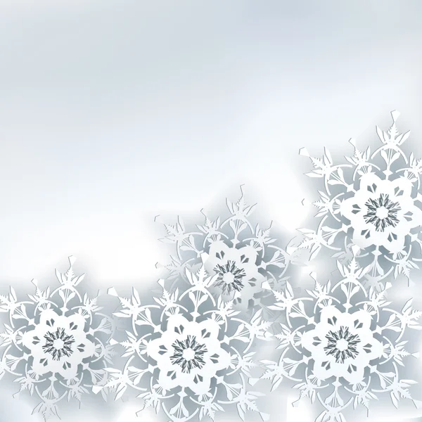 3 d の雪の結晶を抽象的な創造的なスタイリッシュな背景 — ストックベクタ