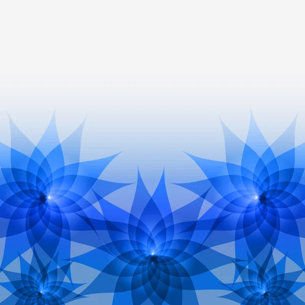 Abstraktní květinové pozadí s modrými květy — Stockový vektor