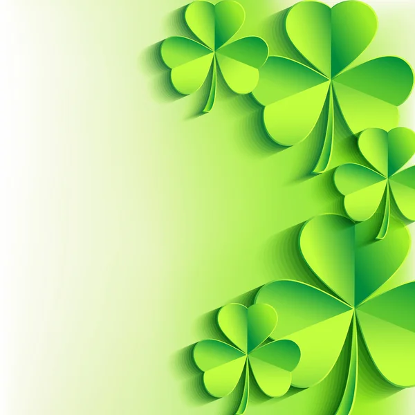 Abstract St. Patrick 's day card with leaf clover — стоковый вектор