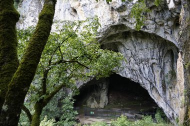 cave in a large rock 