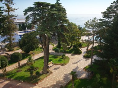 Otelde güzel bir Bahçe