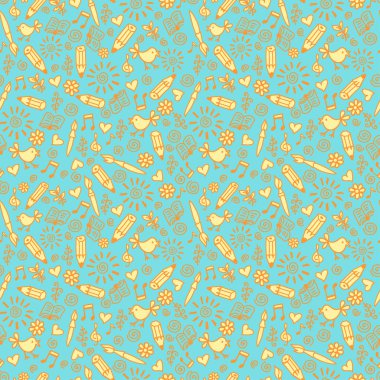 Childlike seamless pattern clipart