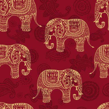 stilize elefants seamless modeli