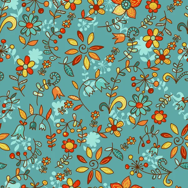 Cartoon floral seamless pattern — Free Stock Photo