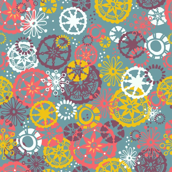 Hand drawn floral seamless pattern — Stock Vector