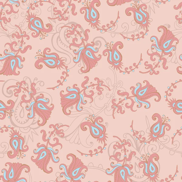 Tendre motif floral sans couture — Image vectorielle