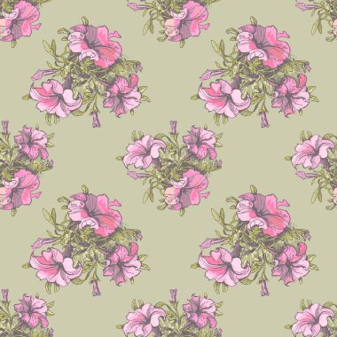 Vintage çiçek desenli