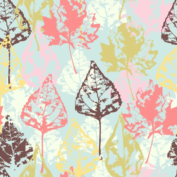 Autumn leaves seamless pattern — Stock Vector