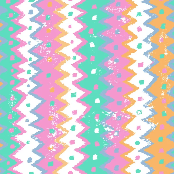 Shabby zig zag seamless pattern — Stock Vector