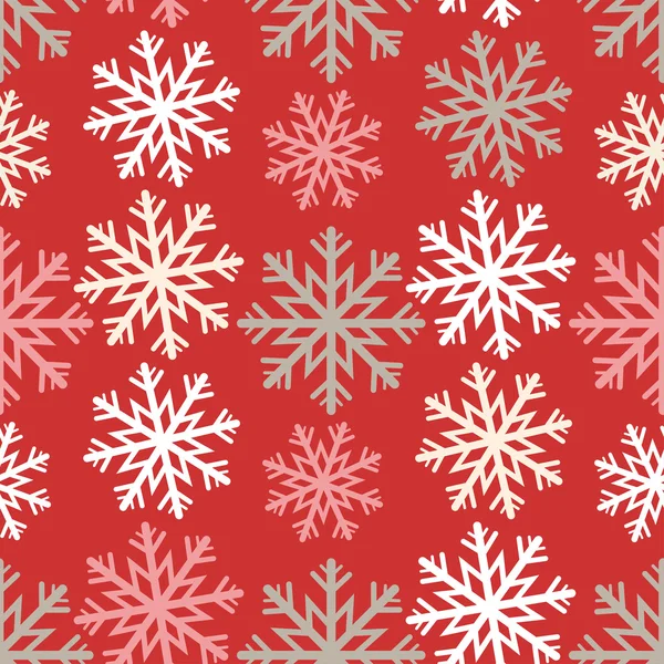 Flocons de neige blanc motif sans couture — Image vectorielle