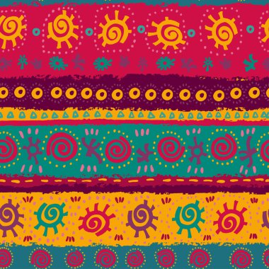 Bright ethnic seamless pattern