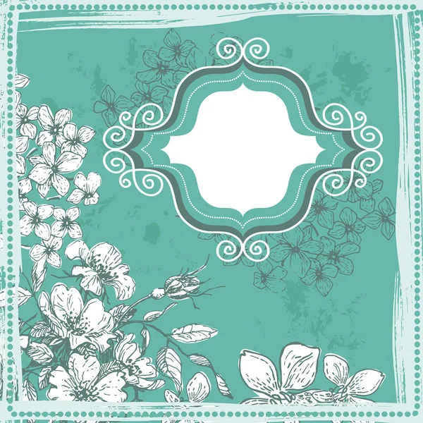 Elegantie vintage floral frame — Stockvector