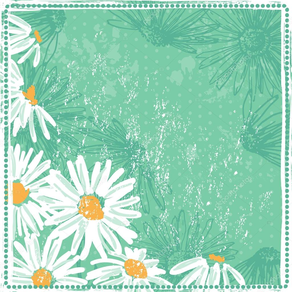 Shabby fresh vintage floral card
