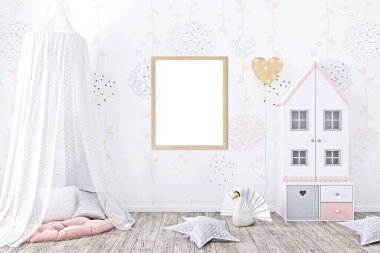 Çerçeve modelleme çocukları, çocuk odası, çerçeve ahşap 8x10, 3D