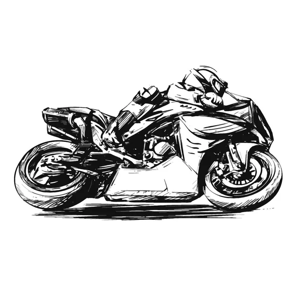 Sketch Bike Racing — Stock vektor